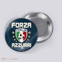 Forza Azzurri Italia Italy Shield Logo Soccer Team Button thumb 0