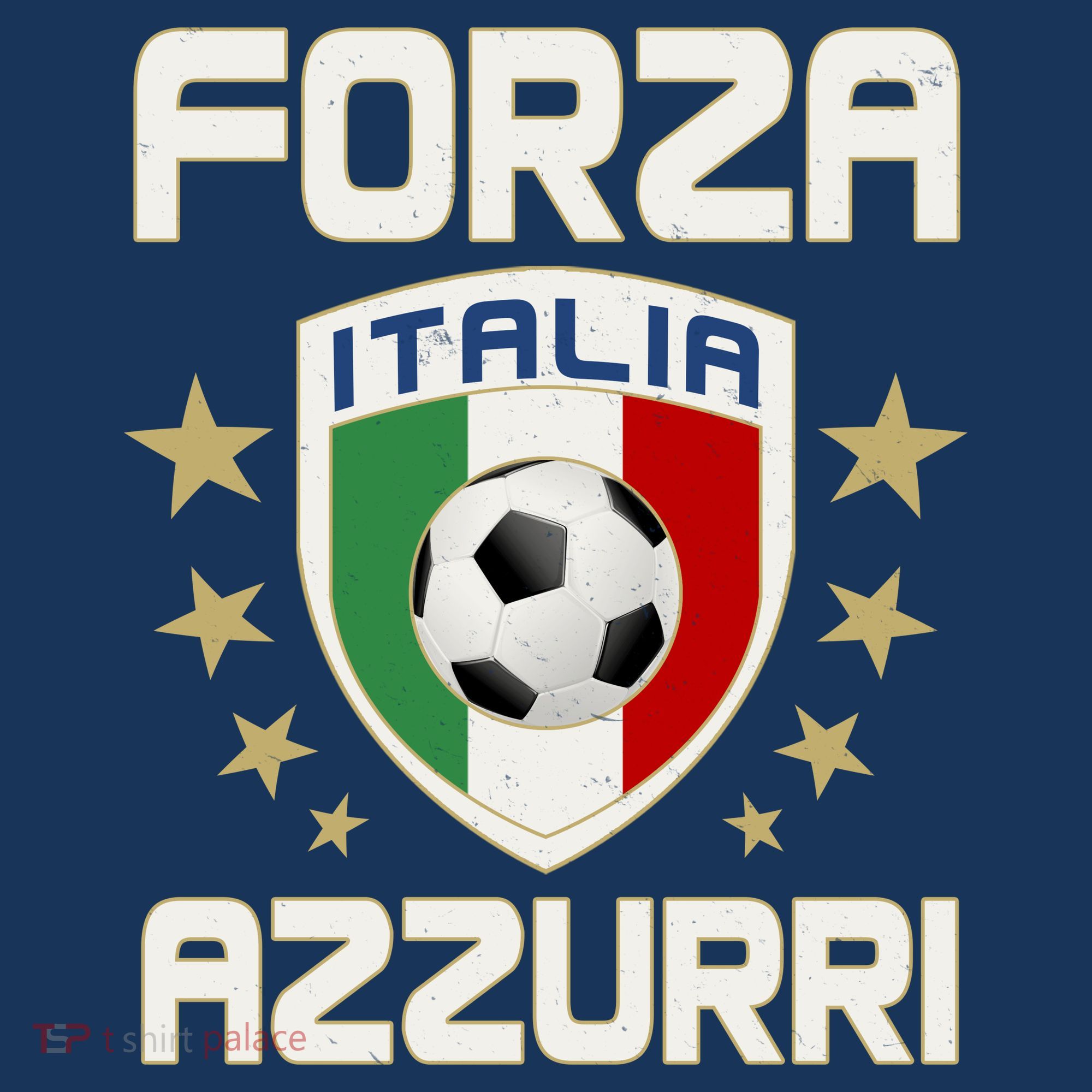 Forza Azzurri Italia Italy Shield Logo Soccer Team Coaster