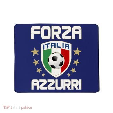 Forza Azzurri Italia Italy Shield Logo Soccer Team Mousepad