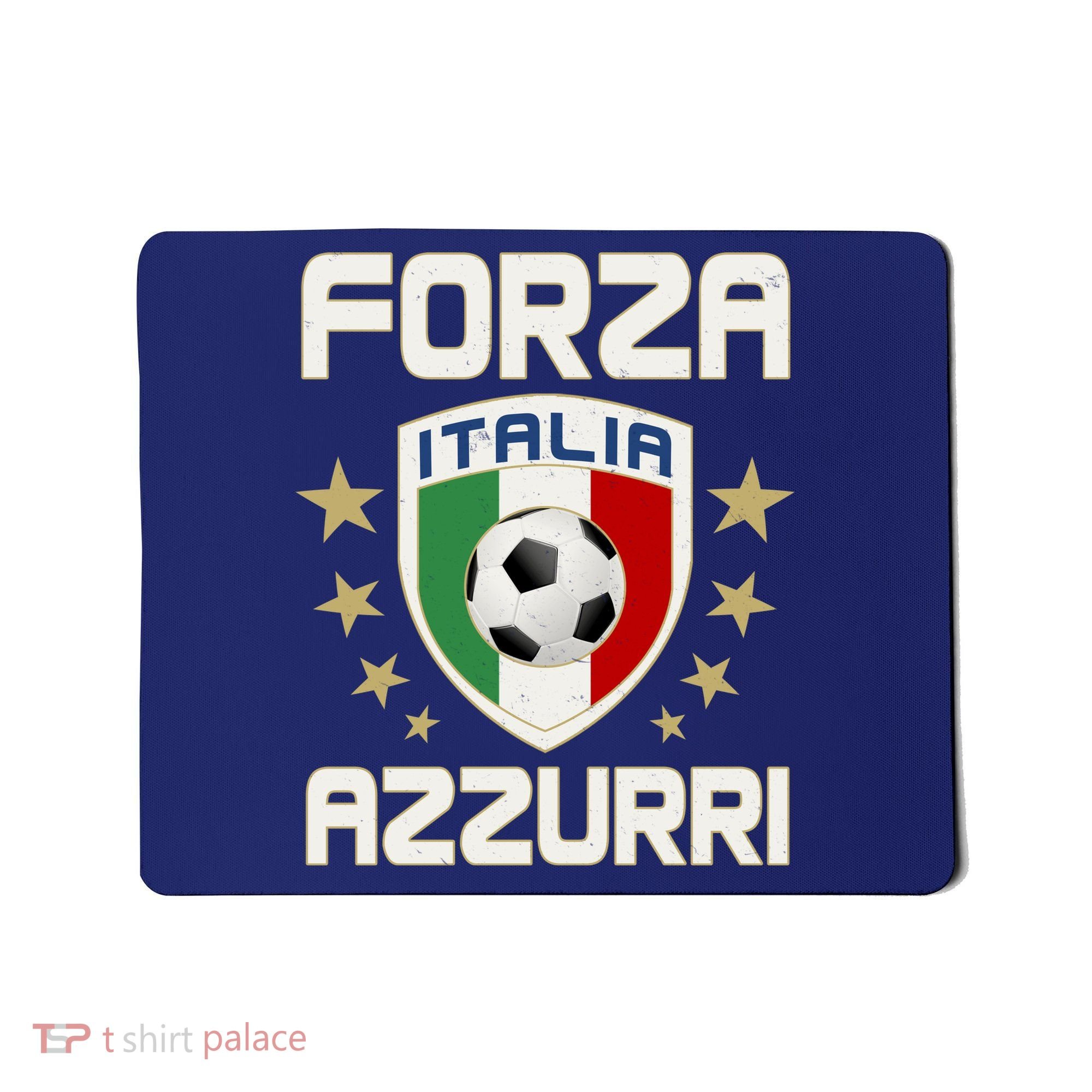 Forza Azzurri Italia Italy Shield Logo Soccer Team Mousepad