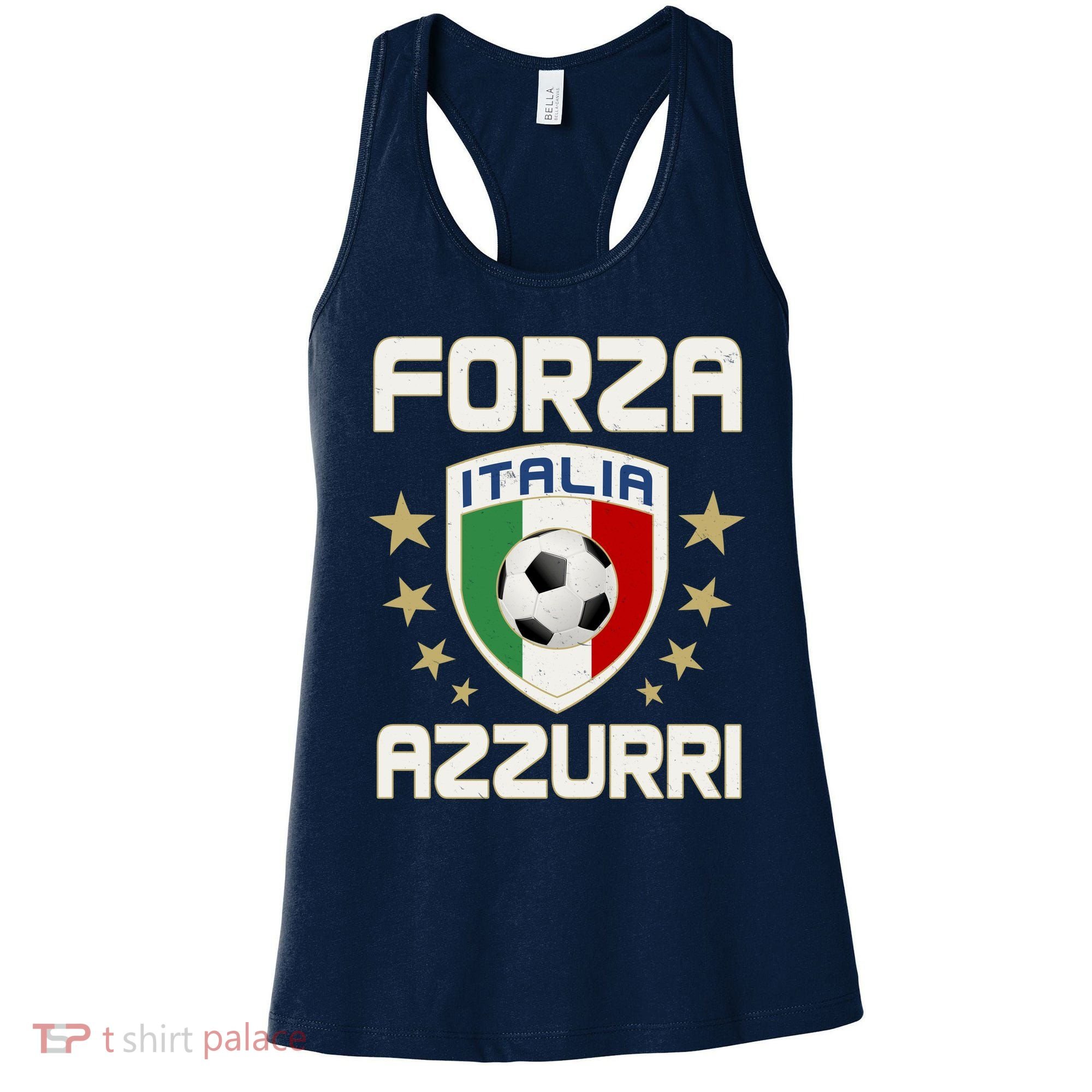 Forza Azzurri Italia Italy Shield Logo Soccer Team Women's Tank Top