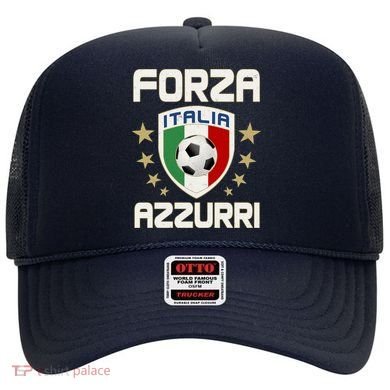 Forza Azzurri Italia Italy Shield Logo Soccer Team Hat