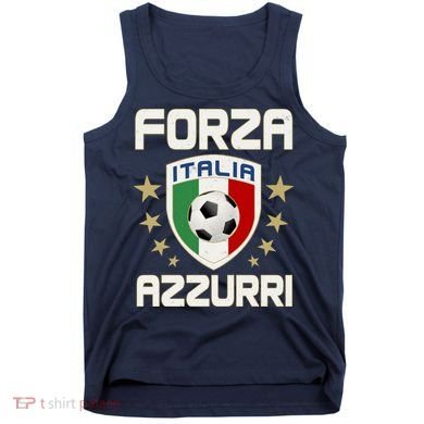 Forza Azzurri Italia Italy Shield Logo Soccer Team Tank Top
