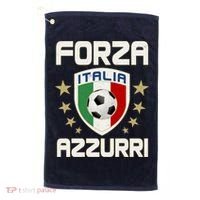 Forza Azzurri Italia Italy Shield Logo Soccer Team Golf Towel thumb 0