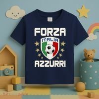 Forza Azzurri Italia Italy Shield Logo Soccer Team Toddler T-Shirt thumb 3