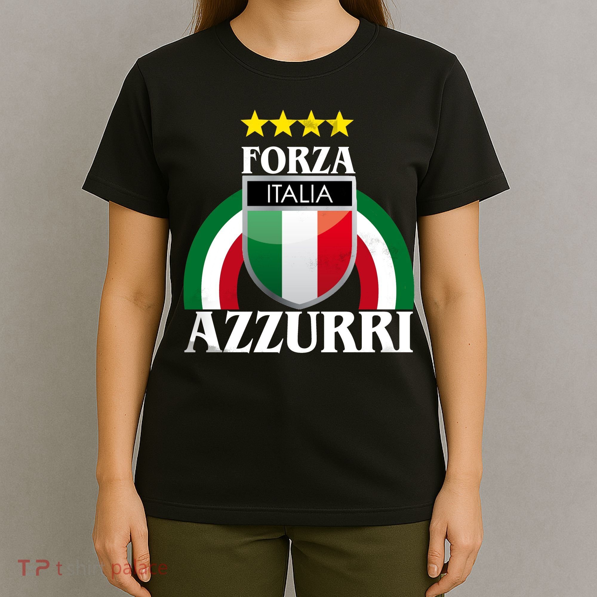 Forza Azzurri Italia Soccer Italian Team Flag 2021 T-Shirt