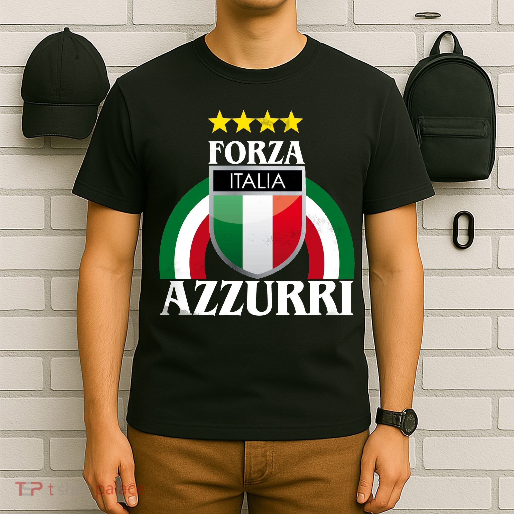 Forza Azzurri Italia Soccer Italian Team Flag 2021 T-Shirt