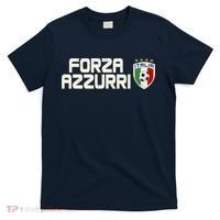 Forza Azzurri Italy Italia Soccer Team Fan Logo T-Shirt thumb 0