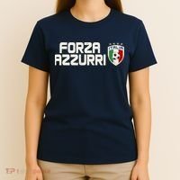 Forza Azzurri Italy Italia Soccer Team Fan Logo T-Shirt thumb 4