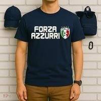 Forza Azzurri Italy Italia Soccer Team Fan Logo T-Shirt thumb 6
