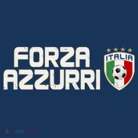 Forza Azzurri Italy Italia Soccer Team Fan Logo T-Shirt thumb 7