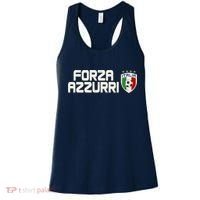 Forza Azzurri Italy Italia Soccer Team Fan Logo Women's Tank Top thumb 0