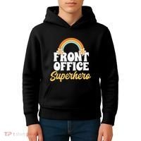 Front Office Superhero Secretary Administrative Assistant Kids Hoodie thumb 4