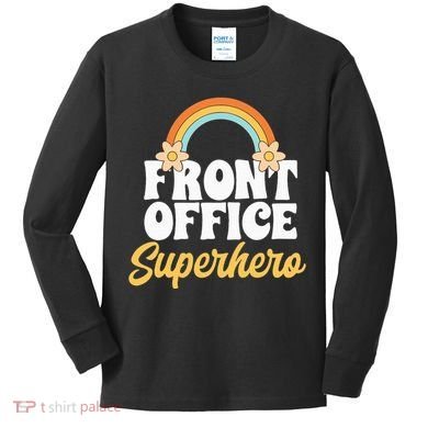Front Office Superhero Secretary Administrative Assistant Kids Long Sleeve Shirt