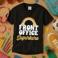 Front Office Superhero Secretary Administrative Assistant Kids T-Shirt thumb 3
