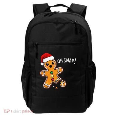 Funny Oh Snap Christmas Gingerbread With Santa Hat Backpack