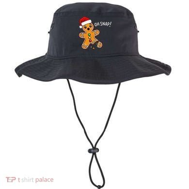 Funny Oh Snap Christmas Gingerbread With Santa Hat Bucket Hat