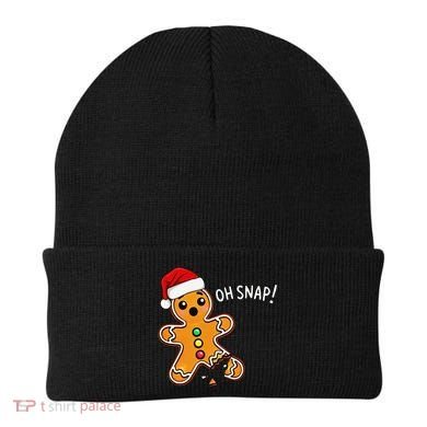 Funny Oh Snap Christmas Gingerbread With Santa Hat Beanie