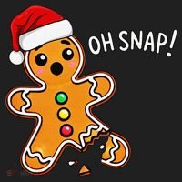 Funny Oh Snap Christmas Gingerbread With Santa Hat Beanie thumb 2
