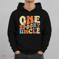 Funny One Spooky Uncle Groovy Cool Halloween Costume Hoodie thumb 0