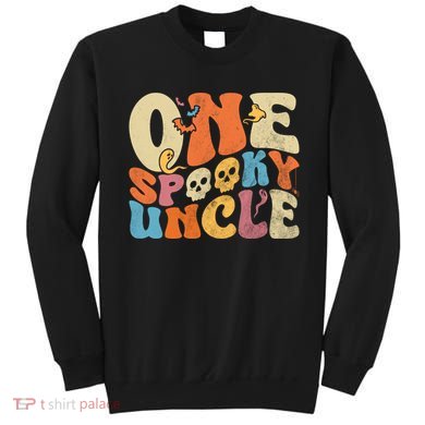 Funny One Spooky Uncle Groovy Cool Halloween Costume Sweatshirt