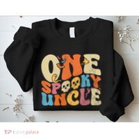 Funny One Spooky Uncle Groovy Cool Halloween Costume Sweatshirt thumb 2