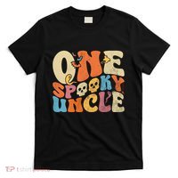 Funny One Spooky Uncle Groovy Cool Halloween Costume T-Shirt thumb 0