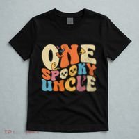 Funny One Spooky Uncle Groovy Cool Halloween Costume T-Shirt thumb 5