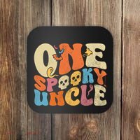 Funny One Spooky Uncle Groovy Cool Halloween Costume Coaster thumb 0