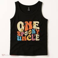 Funny One Spooky Uncle Groovy Cool Halloween Costume Tank Top thumb 2