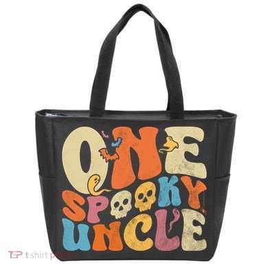 Funny One Spooky Uncle Groovy Cool Halloween Costume Tote Bag