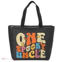 Funny One Spooky Uncle Groovy Cool Halloween Costume Tote Bag thumb 0