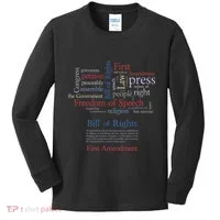Freedom Of Speech 1st Amendment Kids Long Sleeve Shirt thumb 0