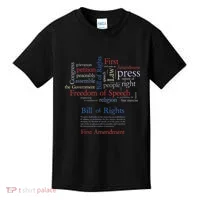 Freedom Of Speech 1st Amendment Kids T-Shirt thumb 0