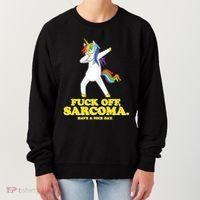 Fuck Off Sarcoma Funny Cancer Survivor Quote Unicorn Great Gift Women's Sweatshirt thumb 0