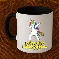 Fuck Off Sarcoma Funny Cancer Survivor Quote Unicorn Great Gift Coffee Mug thumb 2