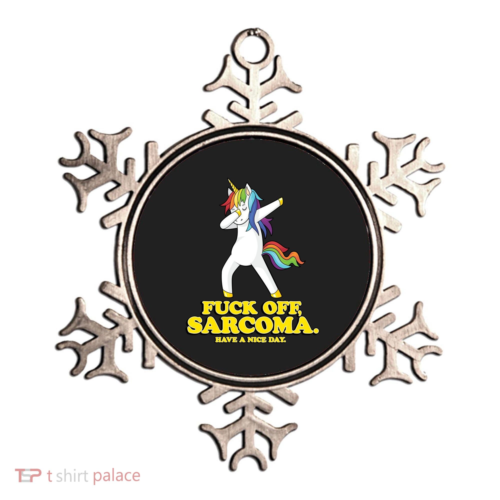 Fuck Off Sarcoma Funny Cancer Survivor Quote Unicorn Great Gift Ornament