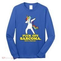 Fuck Off Sarcoma Funny Cancer Survivor Quote Unicorn Great Gift Long Sleeve Shirt thumb 0