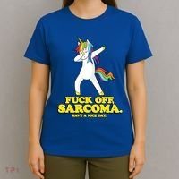 Fuck Off Sarcoma Funny Cancer Survivor Quote Unicorn Great Gift T-Shirt thumb 4
