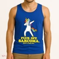 Fuck Off Sarcoma Funny Cancer Survivor Quote Unicorn Great Gift Tank Top thumb 3