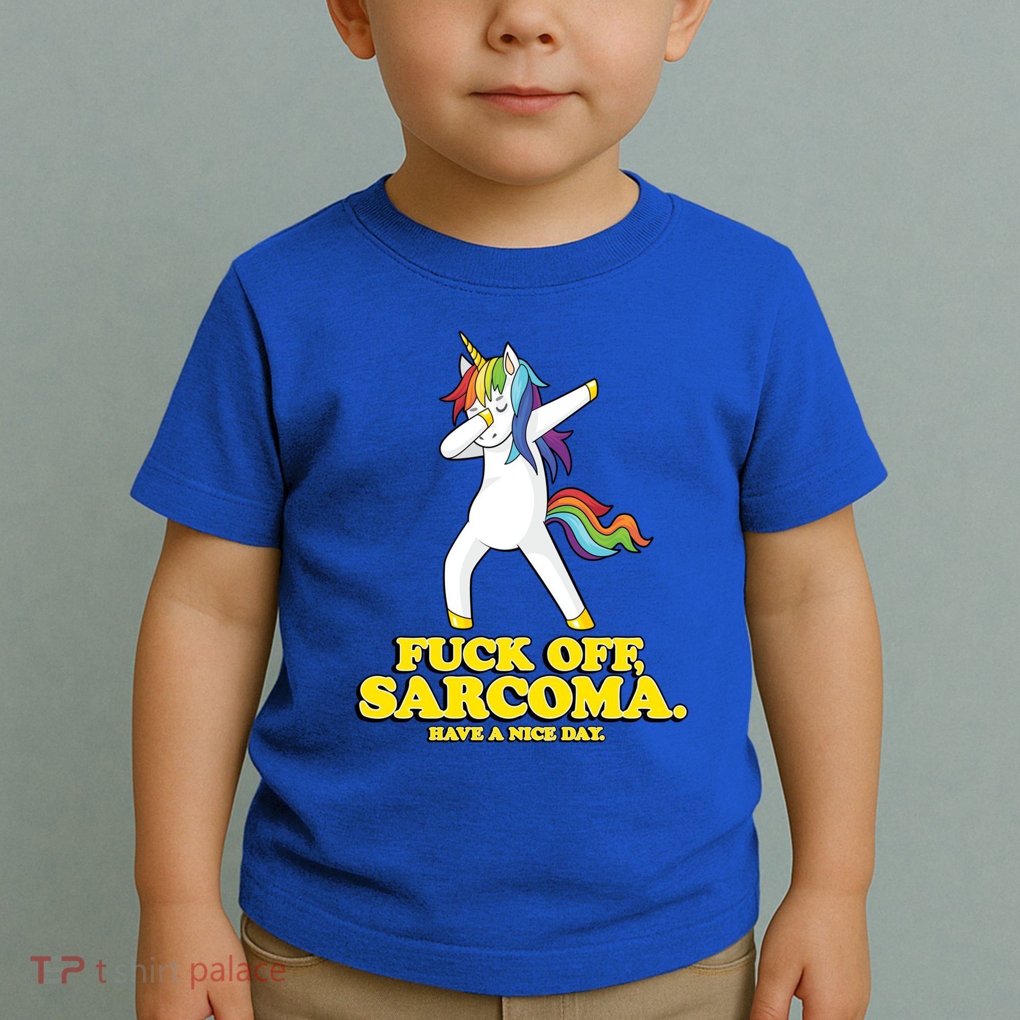 Fuck Off Sarcoma Funny Cancer Survivor Quote Unicorn Great Gift Toddler T-Shirt