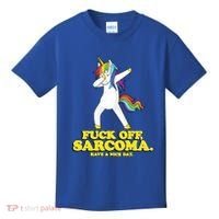 Fuck Off Sarcoma Funny Cancer Survivor Quote Unicorn Great Gift Kids T-Shirt thumb 0