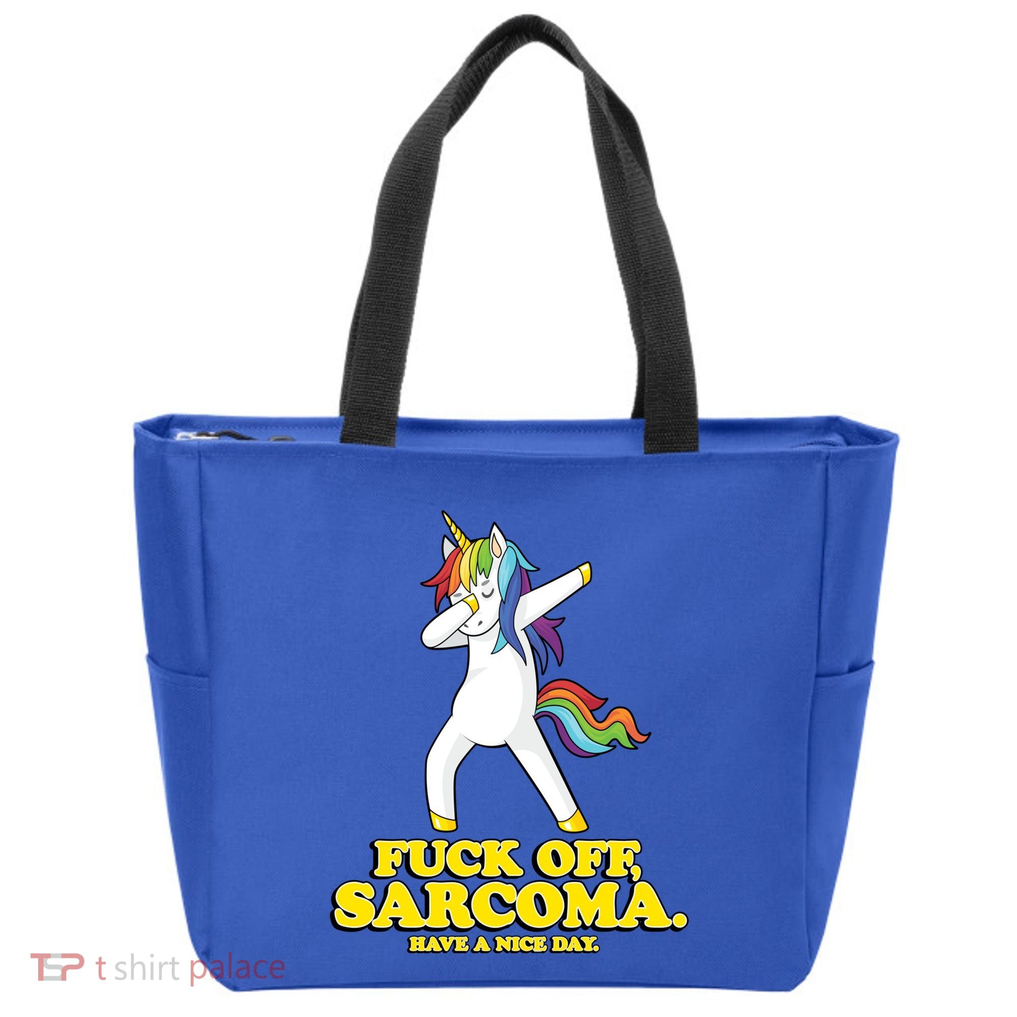 Fuck Off Sarcoma Funny Cancer Survivor Quote Unicorn Great Gift Tote Bag