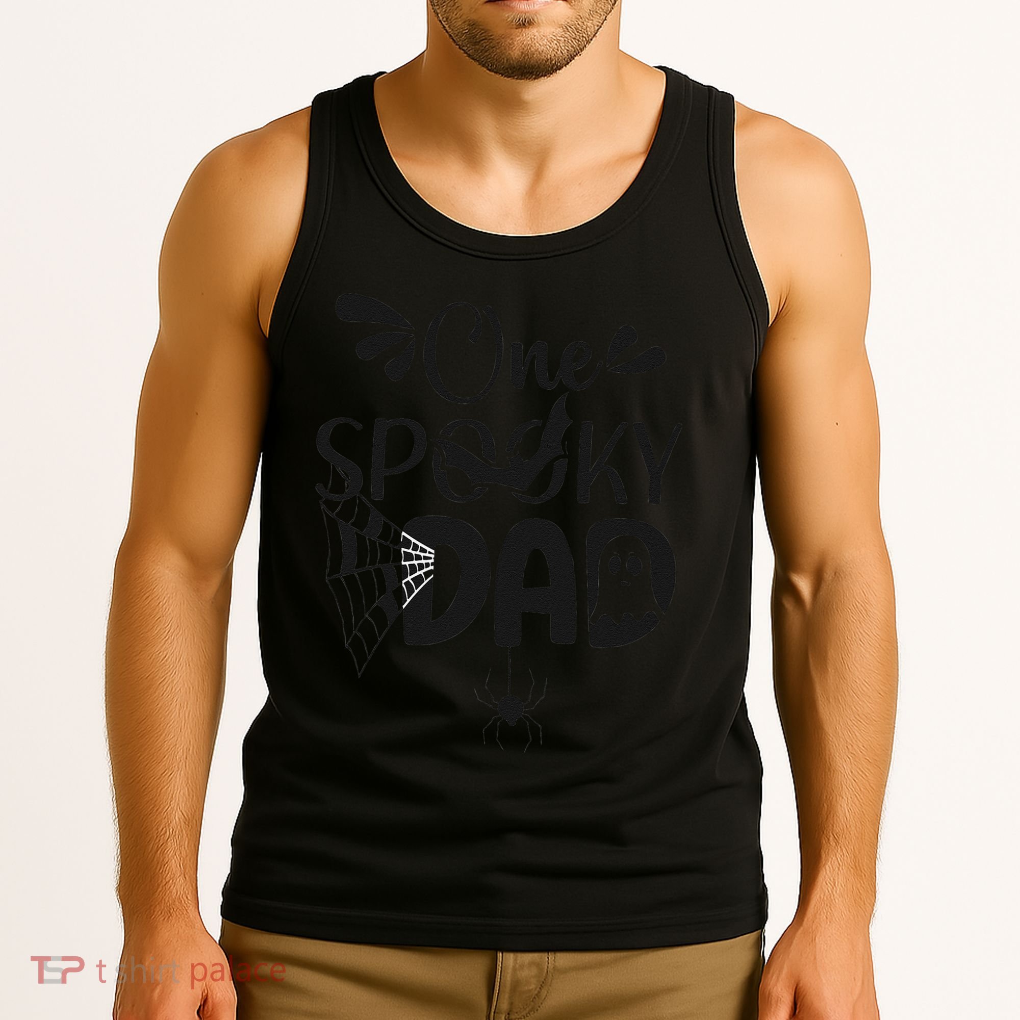 Funny One Spooky Dad Halloween Costume Family Matching Tank Top