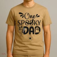 Funny One Spooky Dad Halloween Costume Family Matching T-Shirt thumb 3