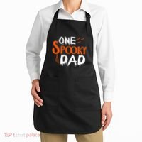 Funny One Spooky Dad Halloween Family Outfit Daddy Father Apron thumb 2