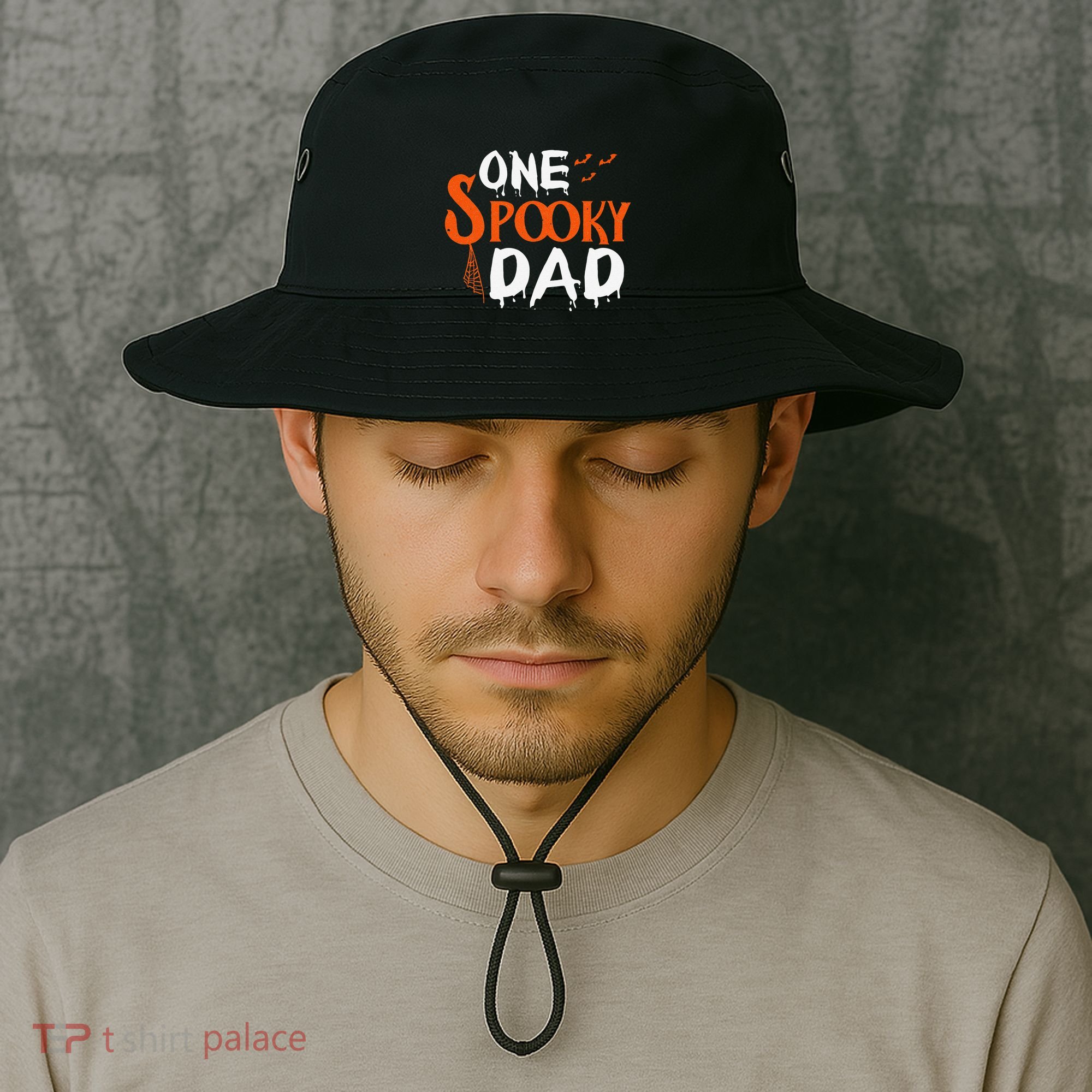 Funny One Spooky Dad Halloween Family Outfit Daddy Father Bucket Hat