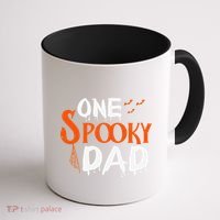 Funny One Spooky Dad Halloween Family Outfit Daddy Father Coffee Mug thumb 1
