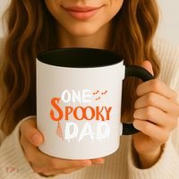 Funny One Spooky Dad Halloween Family Outfit Daddy Father Coffee Mug thumb 3
