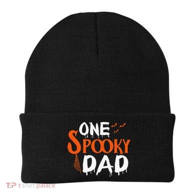 Funny One Spooky Dad Halloween Family Outfit Daddy Father Beanie